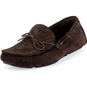 Bottega Veneta woven suede driving loafers